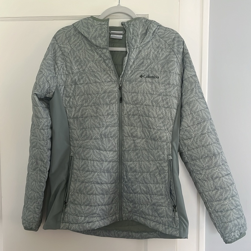 Columbia South Valley Hybrid Hooded Jacket Womens Small Puffer Coat Winter Ski